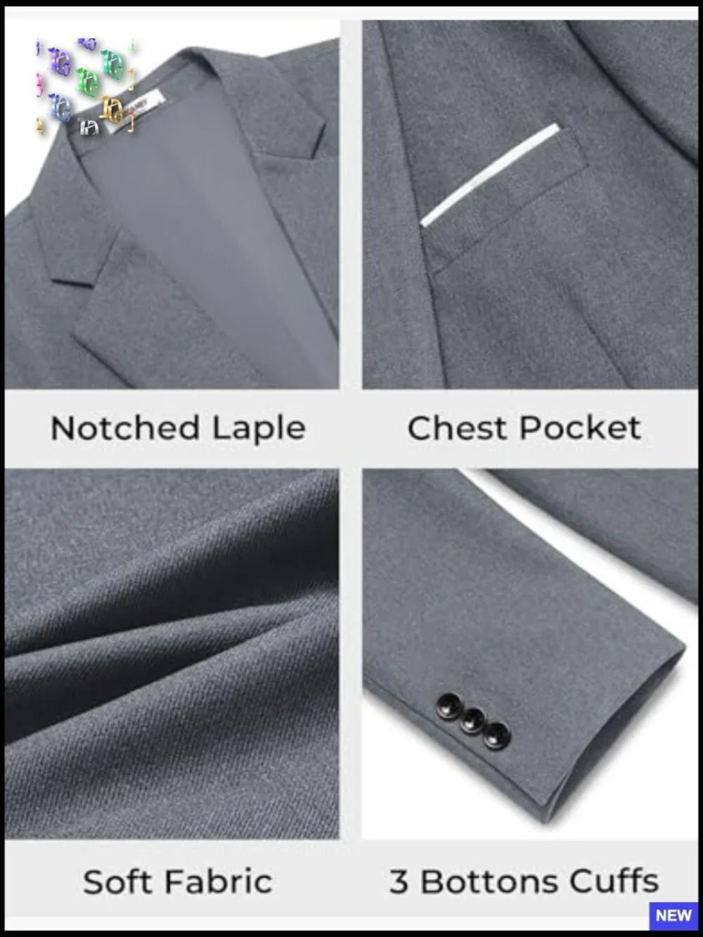 Lightweight Sport Coat Blazer Regular Fit One Button Casual Office Wear